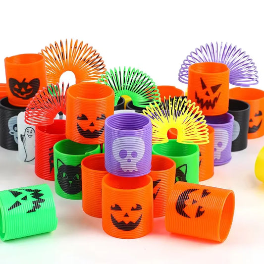 12 Molas helicoidais de Halloween, mini lembrancinhas de festa de Halloween, brinquedos de Halloween, enchimentos para sacolinhas de guloseimas