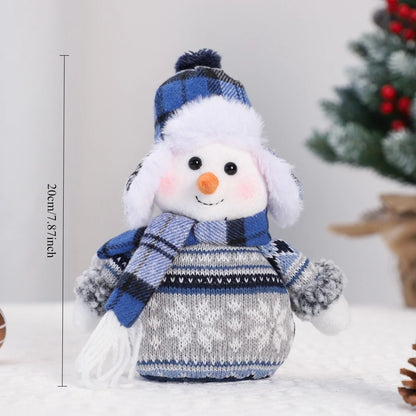Boneca de boneco de neve de natal com chapéu decoração foto prop, presente crianças