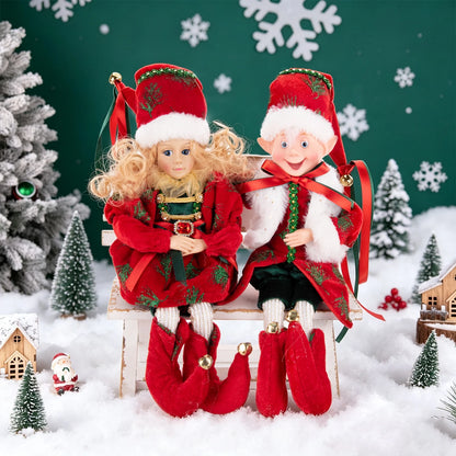 Bonecos de Elfo de Natal, 45cm Macios e Adoráveis enfeites Árvore de Natal Elfos Árvore Natal