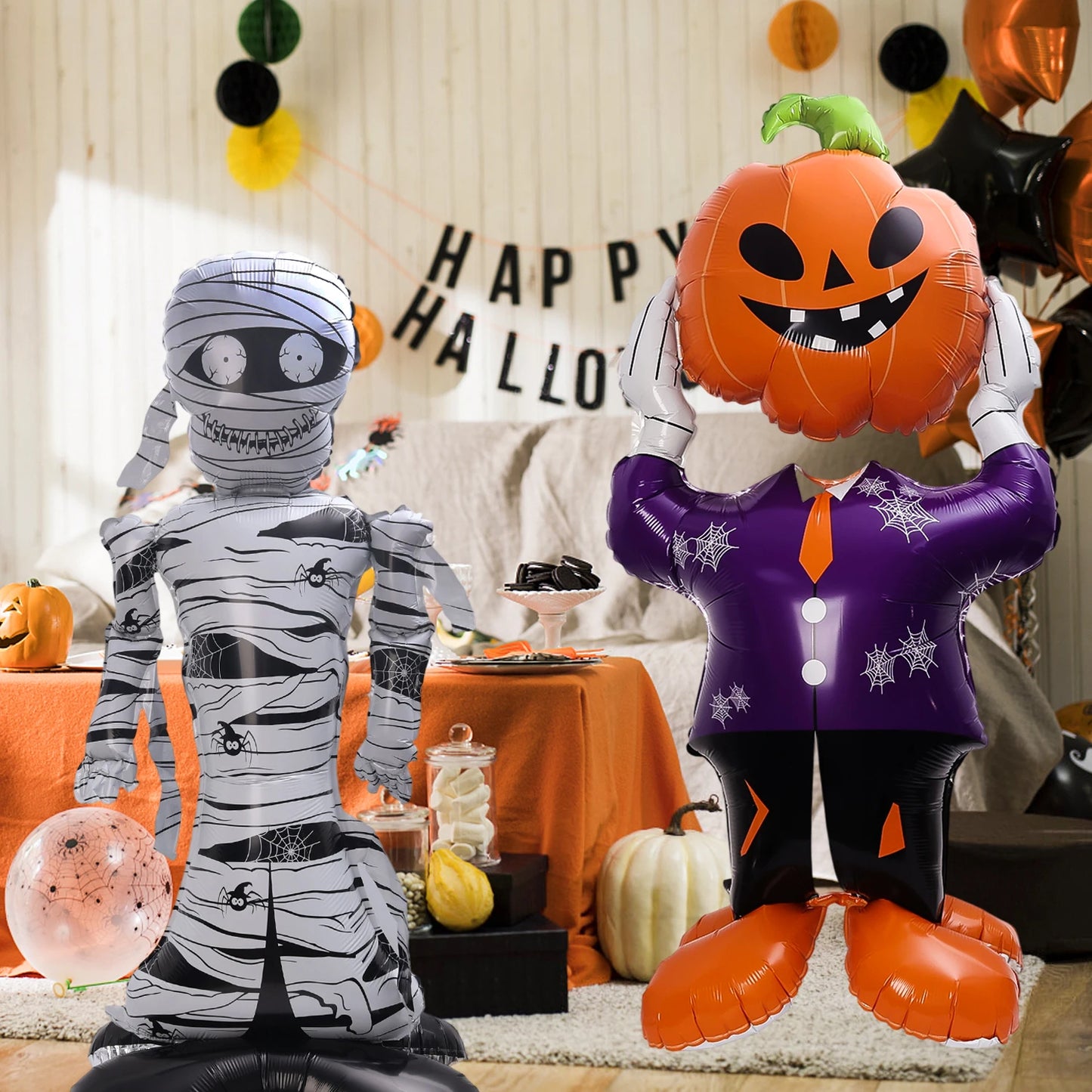 6 Pés Halloween inflável corpo caveira decoração ao ar livre inflável quintal corpo caveira