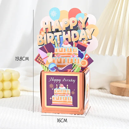 Cartão pop-up floral 3D "Dia das Mães" com envelope – Para aniversários, agradecimento