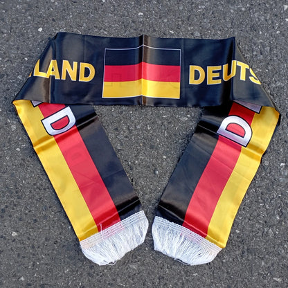 Copa do Mundo cachecol de futebol alemão da Alemanha 144 cm. comprimento por 17,78 cm