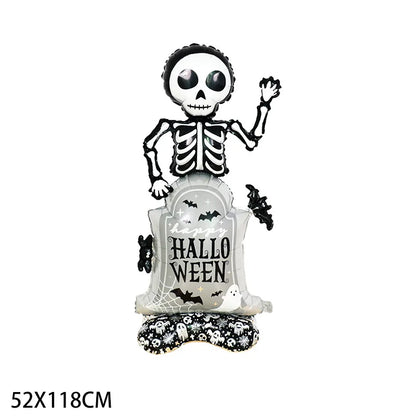 Balões grandes Halloween, conjunto independente balões grandes alumínio, abóbora