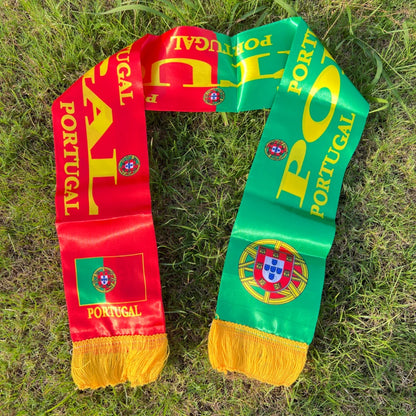 Copa do Mundo Cachecol de malha de futebol de Portugal  Tamanho: 14x130cm