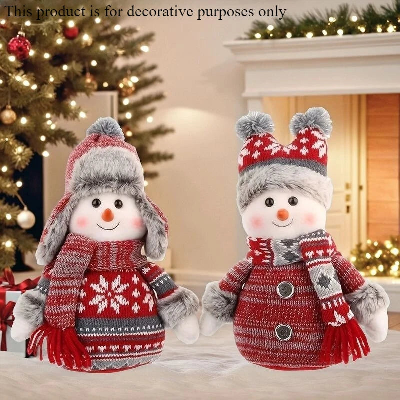 Boneca de boneco de neve de natal com chapéu decoração foto prop, presente crianças