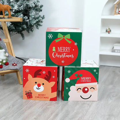 Caixas Natal Lindas 3 Caixas de Presente de Natal com Tampa e Caixas de Natal