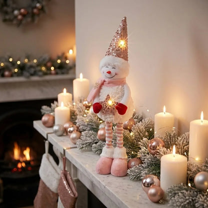 Boneco de Natal Genérica Estatueta Decoração de Natal Retrátil Novidade Esticável