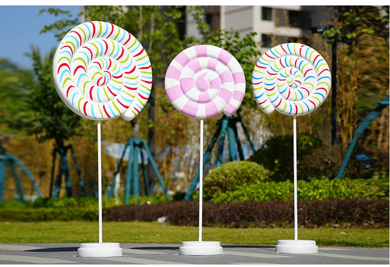 Pirulito Gigante Shopping em Formato de Bengala Doce Simulada para Decoração de Natal