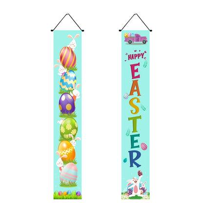 Faixa de Coelho da Páscoa 1 conjunto faixa de varanda feliz páscoa coelho páscoa bandeira