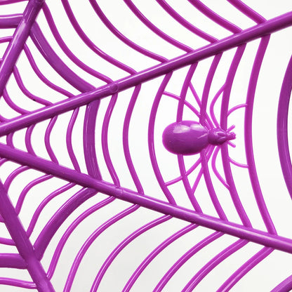 Centro de mesa Cesta Design Teia Halloween para tigela de doces, quarto festivo, roxo