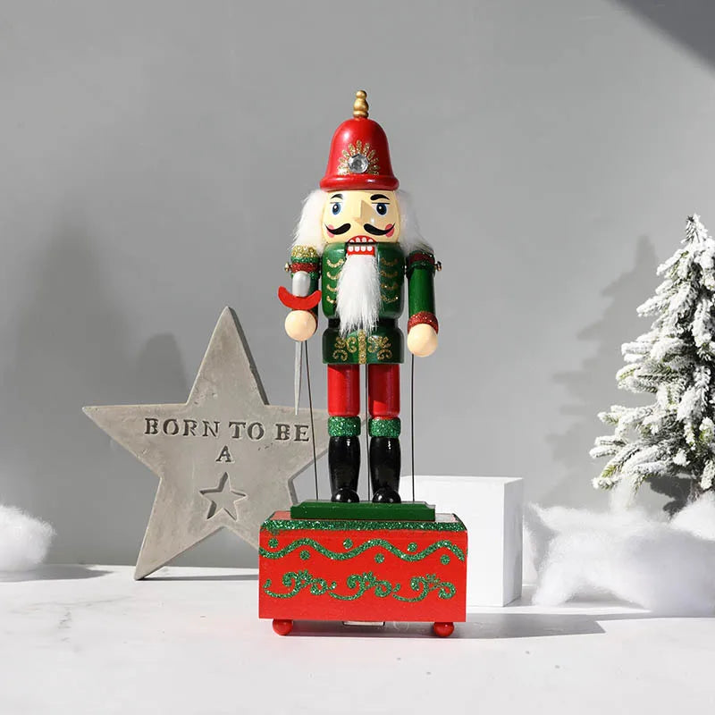 Quebra-Nozes Enfeite de Natal de 30,5 cm, Quebra-Nozes, Caixa de Música de Madeira