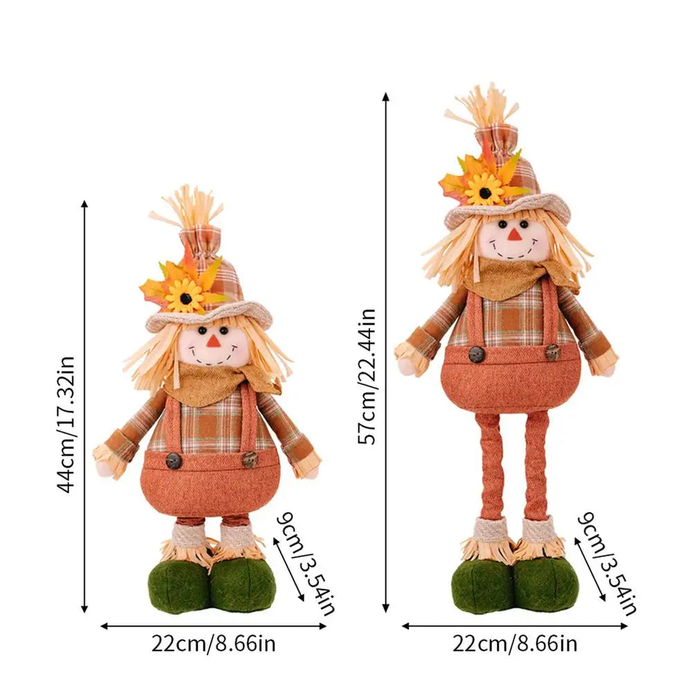 Decorações de espantalho de Ação de Graças, decorações de outono, feito à mão, colheita