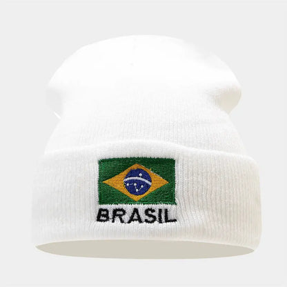 Gorro Copa do Mundo Gorro Brasil Bordado Copa Do Mundo Unissex Outono Inverno