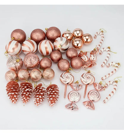 Bola de natal 36 peças enfeites de bola de Natal em formato especial, decoração de festa