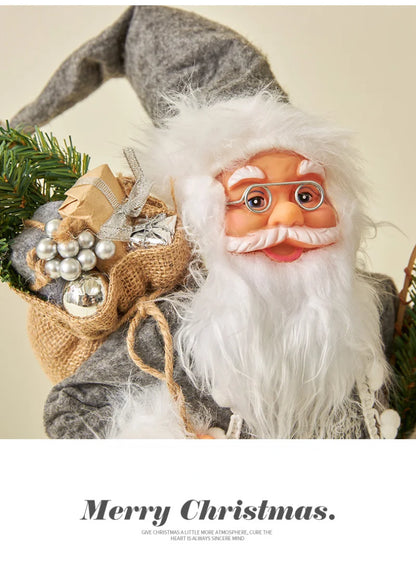 Enfeite Papai Noel Natal Estatuetas de Papai Noel | Figura de Natal de Papai Noel em pé