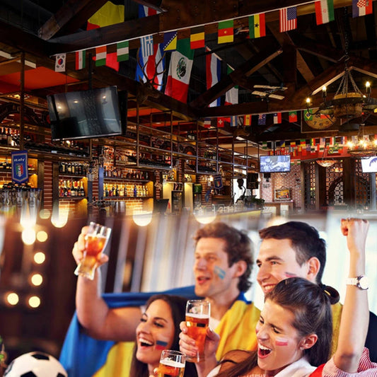 Kit Cordão Varal Bandeirolas Bandeiras 200 Países 14x21cm cordão varal bandeirolas Países