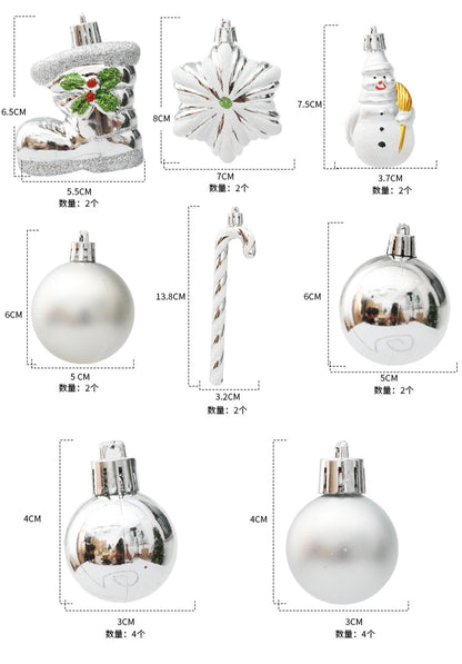 Bolas de natal Enfeites de Natal colorido inquebráveis, 50 peças, plástico, pendurar, Natal