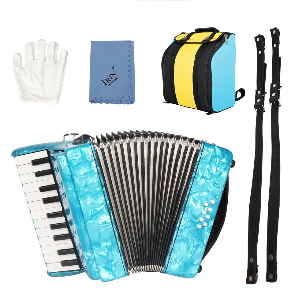 Acordeão, Acordeão DE Piano DE 22 Teclas para Crianças, Acordeão 8 Baixos (Céu azul)