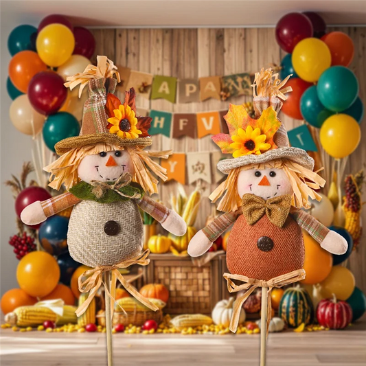 Espantalho 4 Peças de decoração de Ação de Graças com espantalho