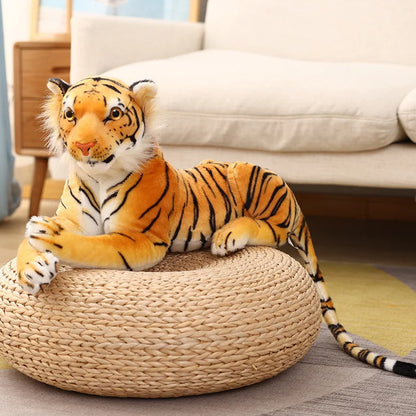Gigante vida real tigre pelúcia gigante tigre branco para decoração, adorável tigre