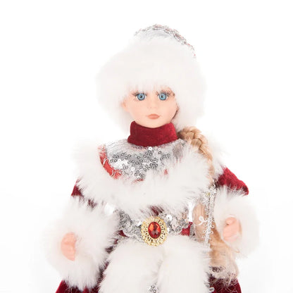 Papai Noel Grande Muñeco Cajado Azul Claro Figura do Papai Noel Ded Moroz Natalino