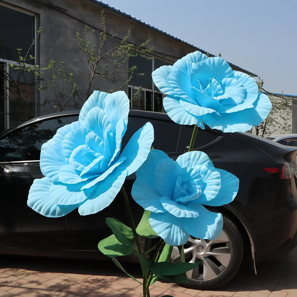 Simulação Peônia Flor , Foto Adereços Janela Exibição Artificial e Gigante 50cm Flores