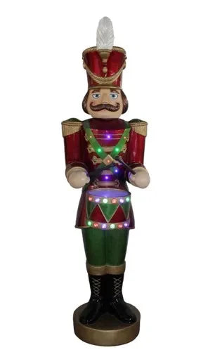 Bonecos do Quebra-Nozes – Estátua Iluminada de Soldado Quebra-Nozes de Natal LED