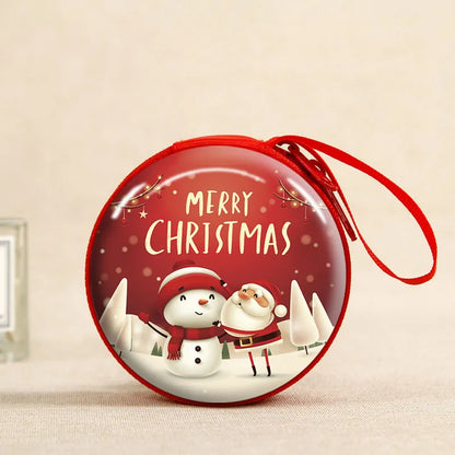 Porta-Moedas de Natal, Caixa de Lata, Recipientes de Armazenamento e Mini Lata Decorativa Natalina