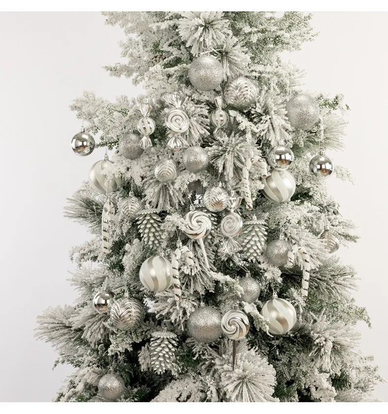 Bola de natal 36 peças enfeites de bola de Natal em formato especial, decoração de festa