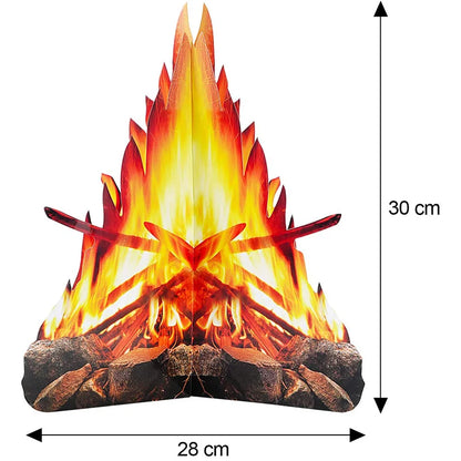 Chama 3D decoração de papelão fogueira feriado festa de fogo artificial