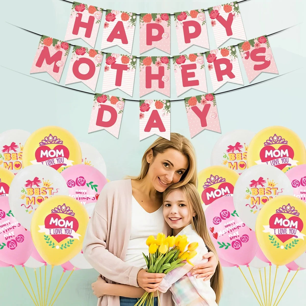 Balões de látex para o Dia das Mães, 10 balões de látex de 12 polegadas para decoração