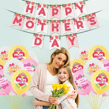 Balões de látex para o Dia das Mães, 10 balões de látex de 12 polegadas para decoração