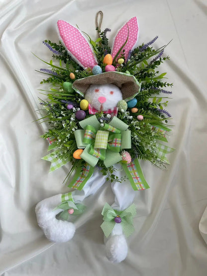 Guirlanda de coelhinho da Páscoa, decoração primavera, tamanho extra grande coelho
