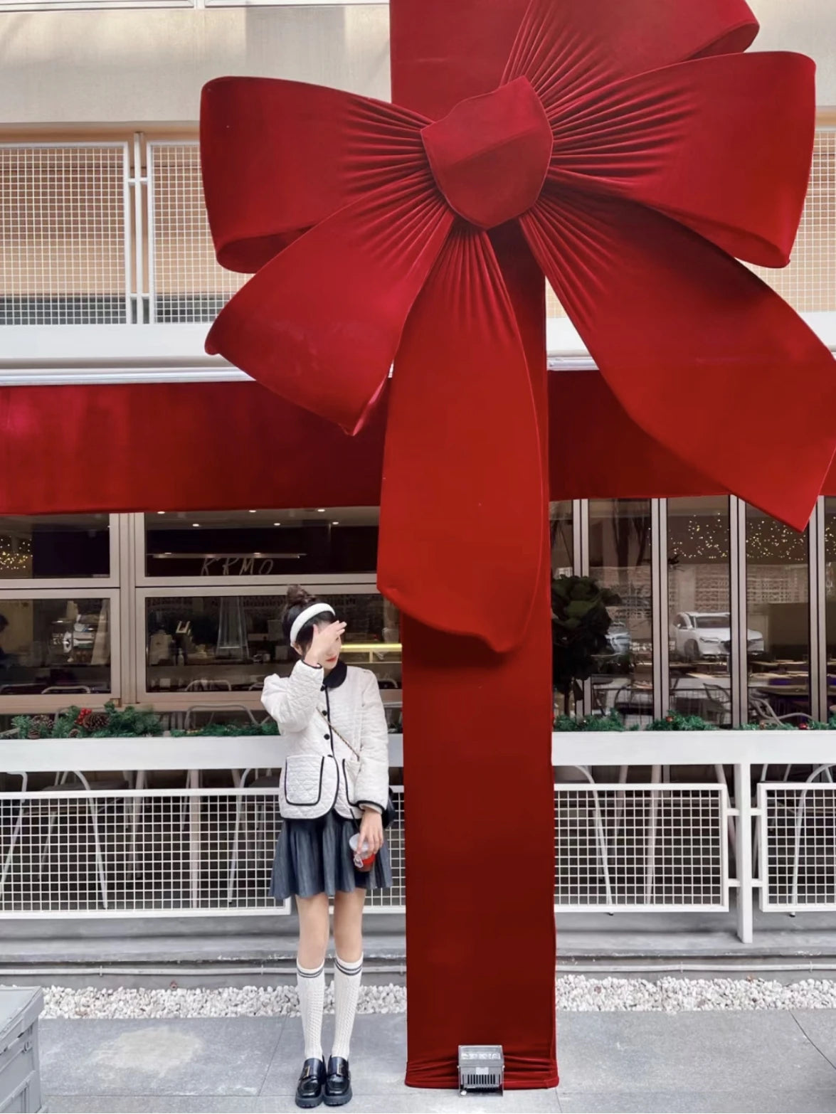 Laço gigante para inauguração