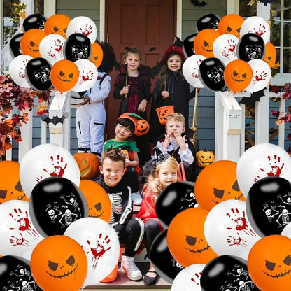 Festas temáticas de Halloween, decoração, conjuntos de festa, balões assustadores