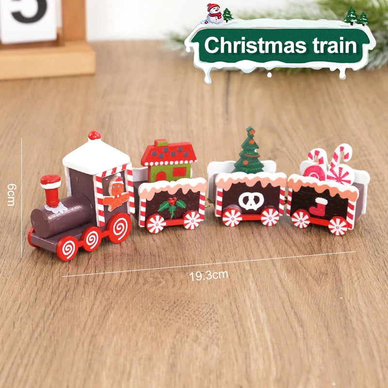 Trenzinho de Natal de Madeira Enfeite Decorativo de Mesa Mdf 25cm