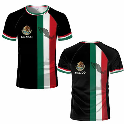 Camiseta personalizada do México, camisetas personalizadas com a bandeira mexicana