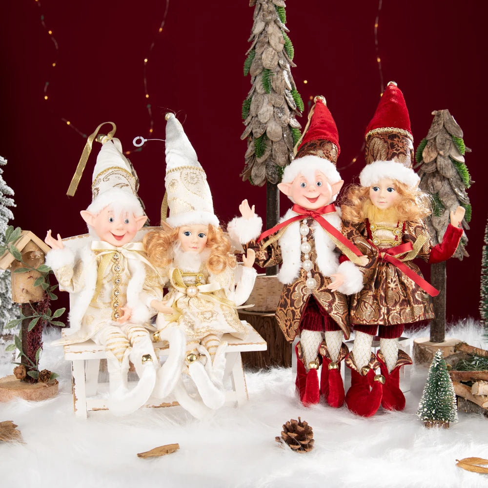 Bonecos de Elfo de Natal, 45cm Macios e Adoráveis enfeites Árvore de Natal Elfos Árvore Natal