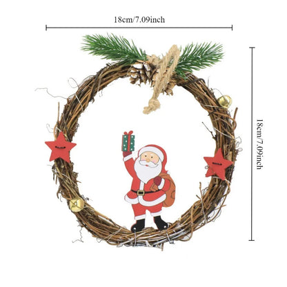 Guirlanda Natalina Grande Luxuosa Bonecos de Neve e Pinhas - Fantasias