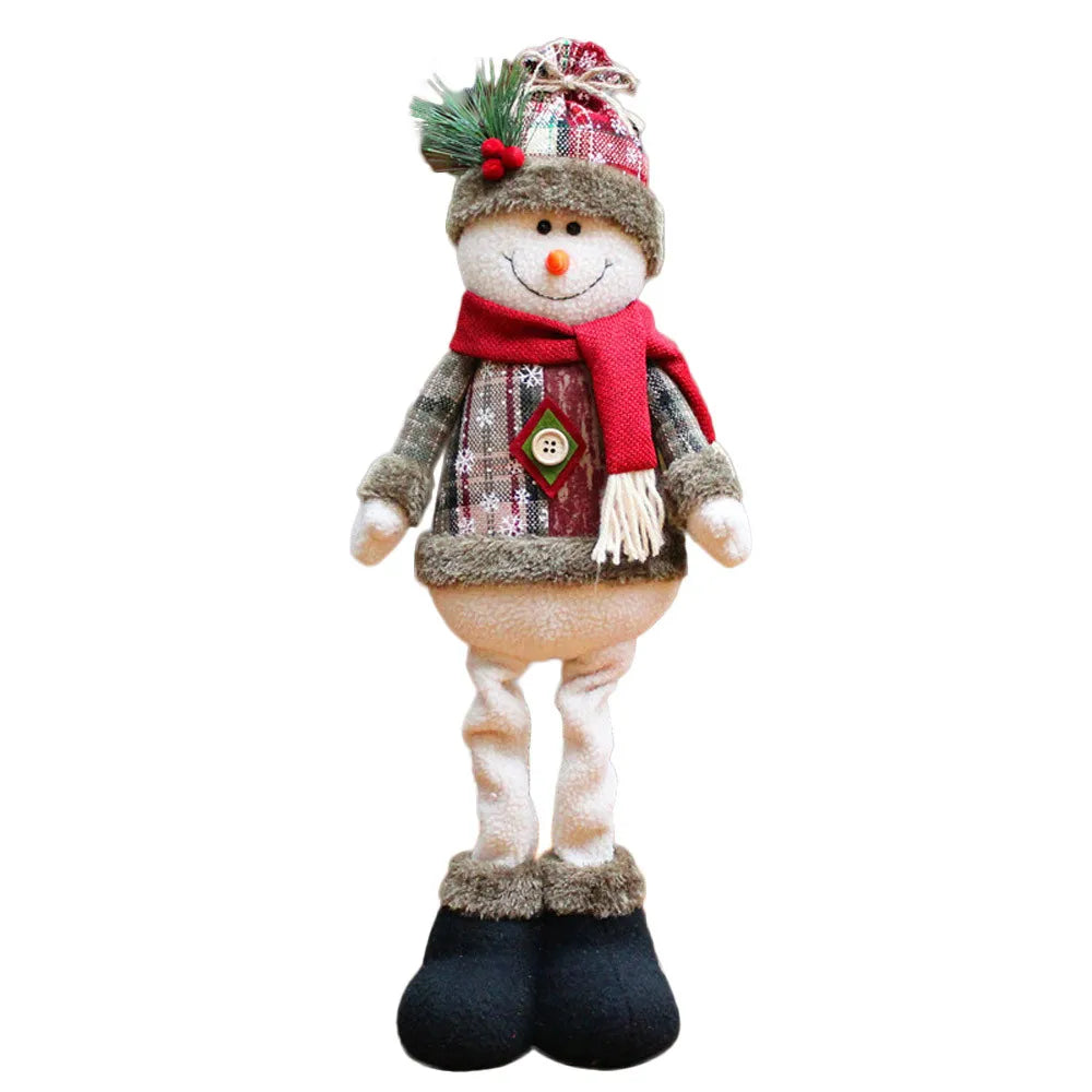Kit boneco Papai Noel Boneco de Neve Rena Natal Boneco de Natal em pé - boneca retrátil