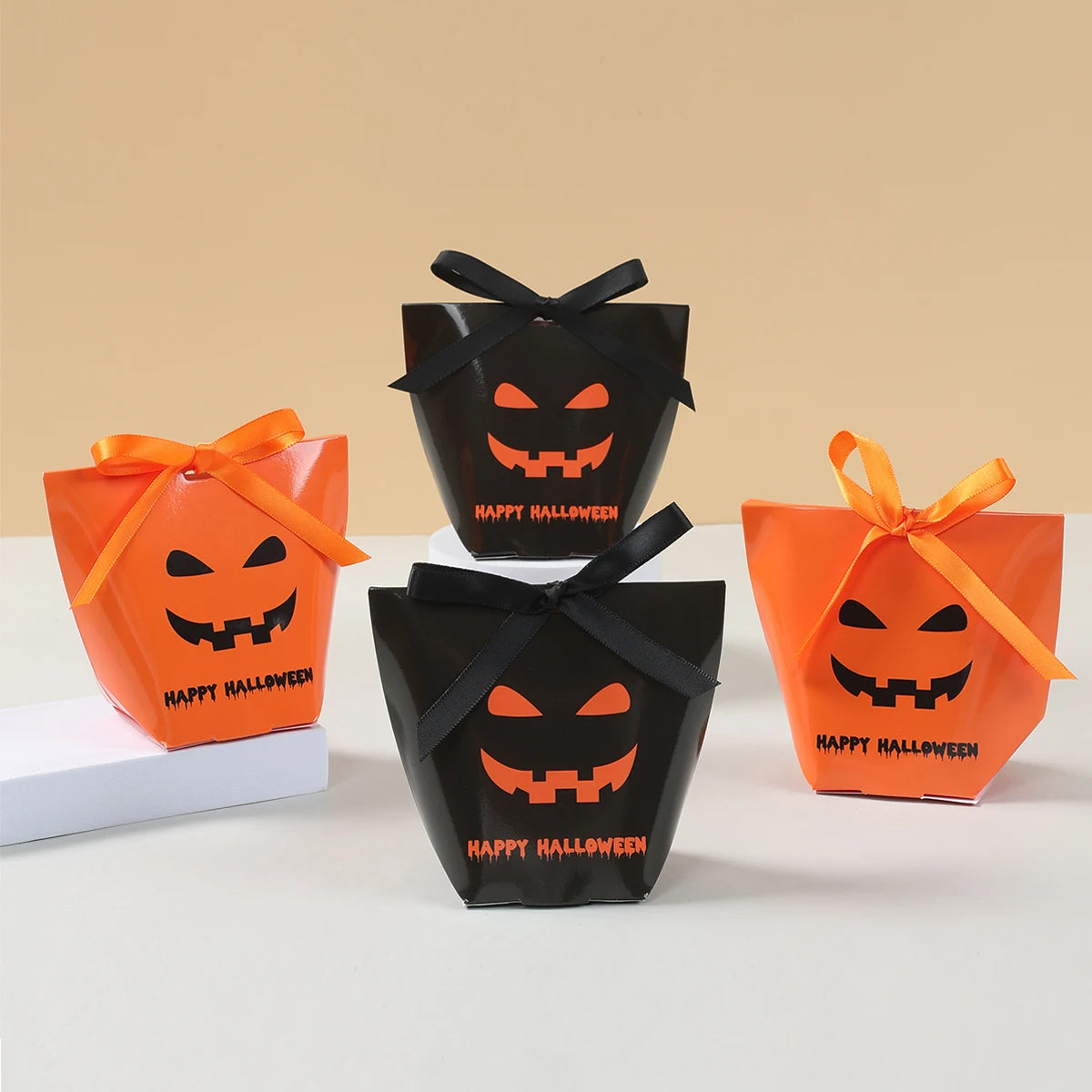 Sacos de doces de Halloween 6 peças, lembrancinhas de festa de Halloween para doces