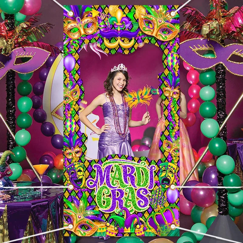 Moldura para Cabine de Fotos (Moldura Cabine de Fotos) com o tema Carnaval (Carnaval), Usada Tirar Fotos