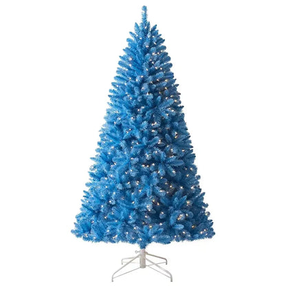 Árvore de Natal Azul Escuro de Salto Alto Premium sem Iluminação Pinheiro de PVC