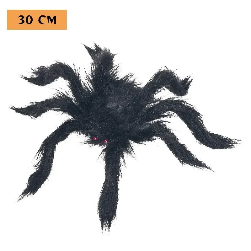 Aranha Preto Peludo Halloween Aranha, 1.5 Metro Preta, Macia, Peluda, Assustadora Ar Livre