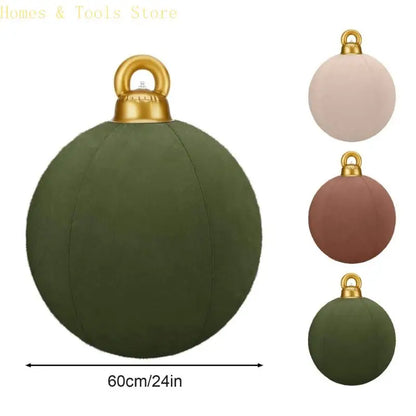 Bola Decorativa de Natal para Shopping Center, Inflável Gigante de Veludo/Flocada