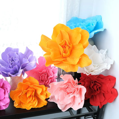 Decoração de flores de papel 3D de 40,6 cm para parede, flores de papel gigantes, flores