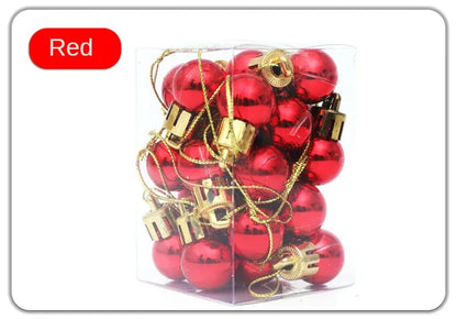 Mini Bola Decoração De Árvore De Natal 24 Peças De Pingente De Natal 2 Cm, Decoração