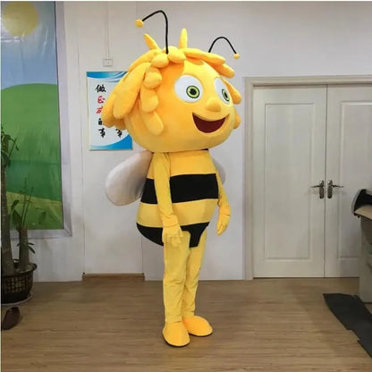 Fantasia de mascote abelha inteligente tamanho adulto para homens e mulheres cabeça