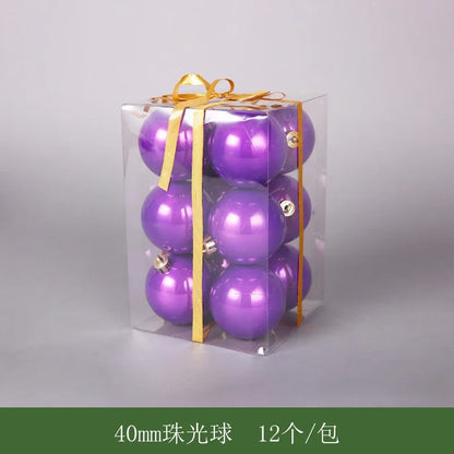 Bola de Natal Roxo 12 peças Bolas Violeta Lisa Natal Árvore Enfeite Árvore 250MM