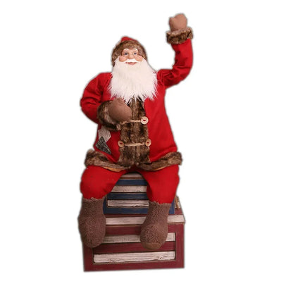 Decoração de Natal, Papai Noel Vermelho Grande, Saco de Presentes  (Papai Noel 110CM)